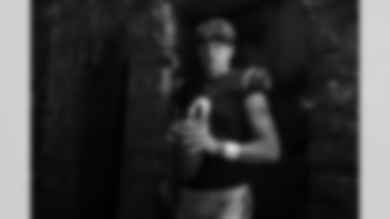 QB Joe Burrow poses for a photo during 2023 Media Day in Cincinnati, Ohio.