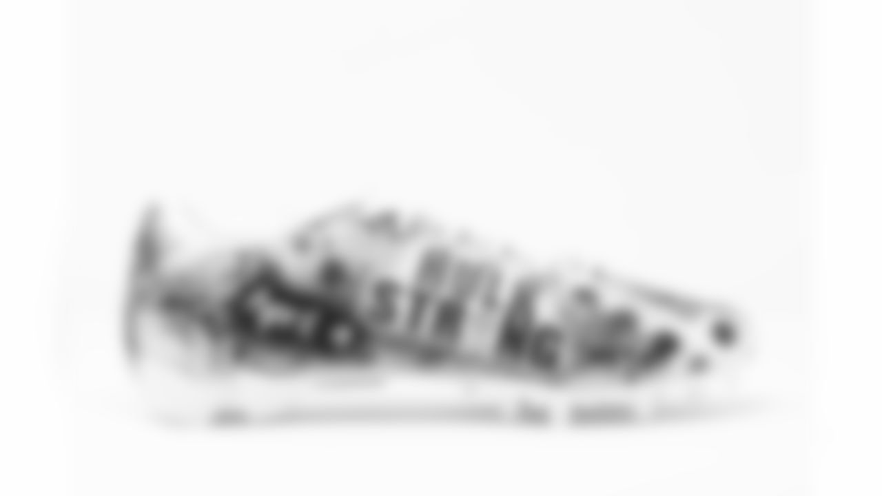 TAMPA, FL - DECEMBER 02, 2020 - Wide Receiver Justin Watson #17 of the Tampa Bay Buccaneers' cleats for My Cause My Cleats. Photo By Kyle Zedaker/Tampa Bay Buccaneers