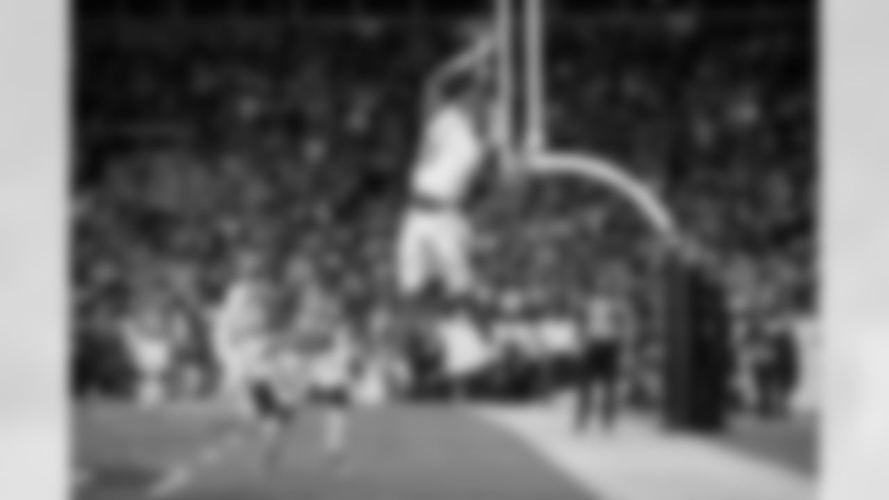 PALMER GOES A MILE HIGH - Just look at the hops from Joshua Palmer as he hauled in a two-point conversion in Week 18's game vs. the Broncos. We see guys leap up all the time, but it's always amazing when you see how a photo can capture just how high up they get in the moment. - Ty Nowell/Los Angeles Chargers