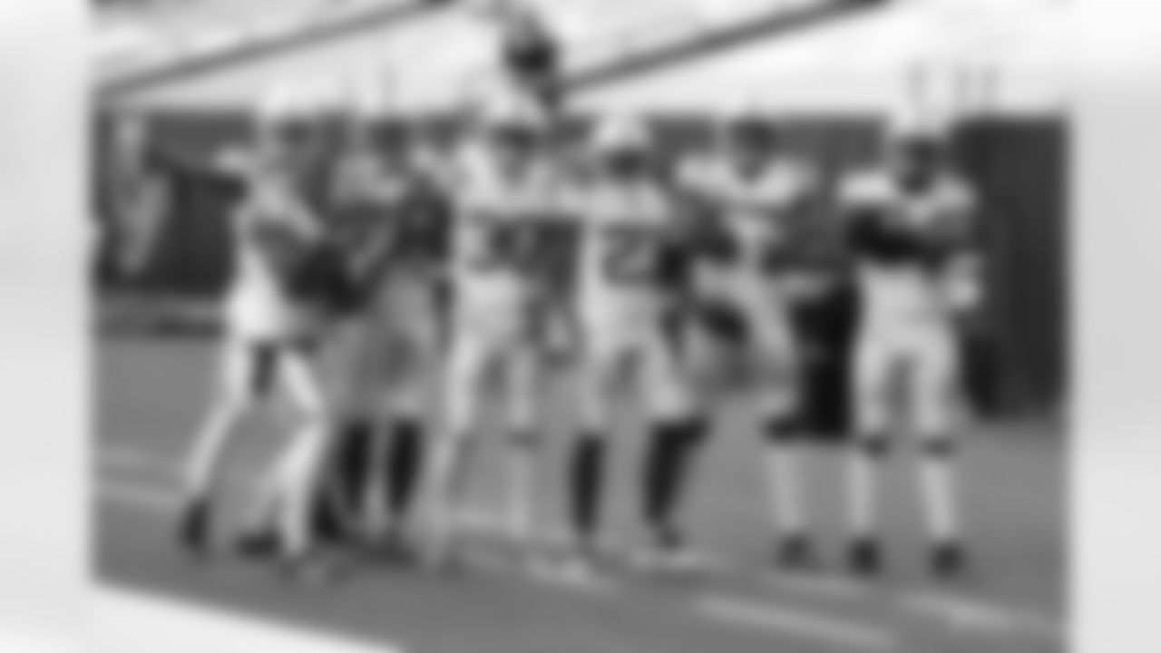 38 CB T.J. Carrie, #30 S George Odum, #31 S Tavon Wilson, #32 S Julian Blackmon, #23 CB Kenny Moore II, #53 LB Darius Leonard, #54 LB Anthony Walker