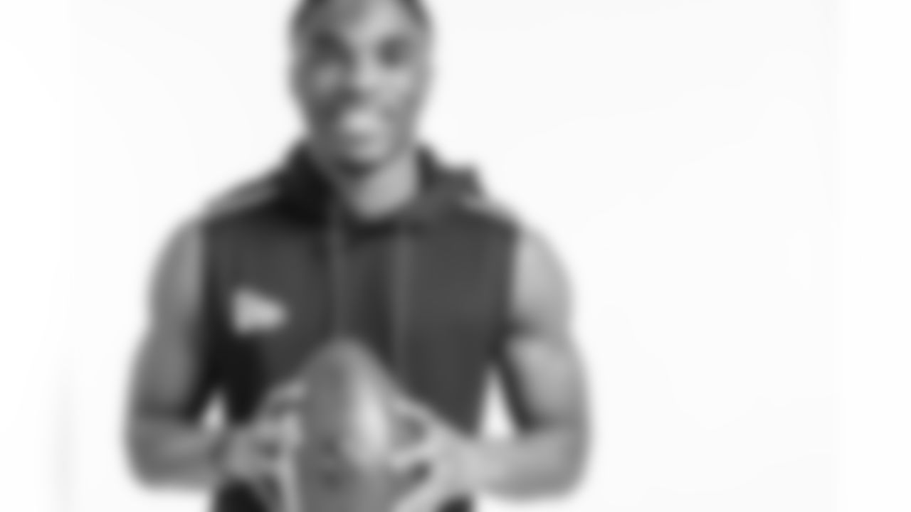 Ohio St. cornerback Jeff Okudah poses for a portrait during the 2020 NFL Scouting Combine, Wednesday, Feb. 29, 2020 in Indianapolis. (Todd Rosenberg via AP)