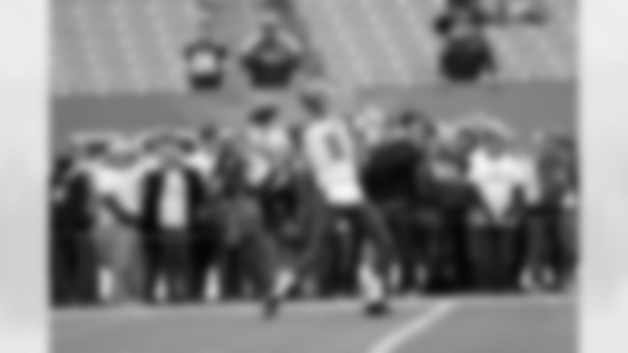 Tampa Bay Buccaneers quarterback Mike Glennon (8) warms up before an NFL football game against the Cleveland Browns Sunday, Nov. 2, 2014, in Cleveland. (AP Photo/Tony Dejak)
