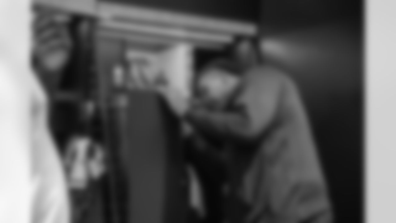 Orlando Brown Jr. moves into his locker in the new Bengals Locker Room on Tuesday, July 30, 2024.