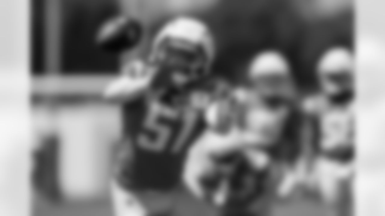 The Los Angeles Chargers practice at Training Camp on Thursday, August 22, 2024 at The Bolt in El Segundo, CA.