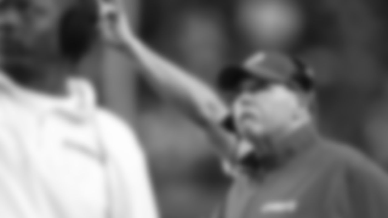 Kansas City Chiefs Head Coach Andy Reid during the NFL Week 8 matchup against the Las Vegas Raiders on Sunday, October 27, 2024 in Las Vegas, NV.