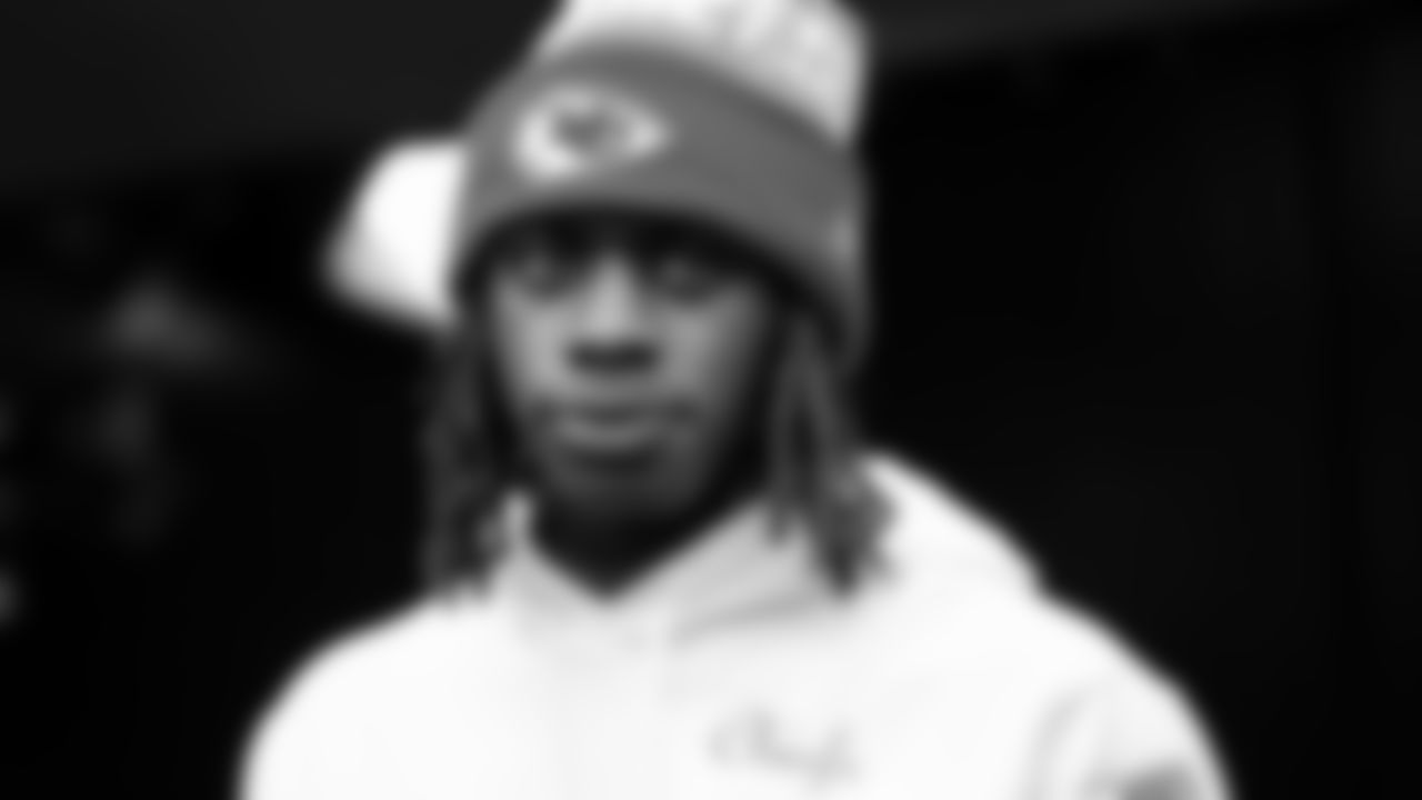 Kansas City Chiefs wide receiver Xavier Worthy (1) heads down the tunnel prior to the NFL Week 17 matchup against the Pittsburgh Steelers on Wednesday, December 25, 2024 in Pittsburgh, PA.