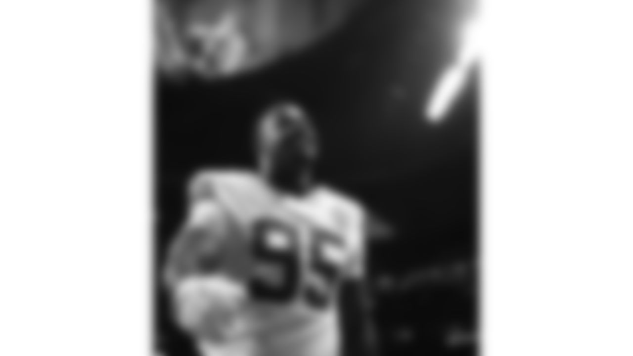 Kansas City Chiefs defensive tackle Chris Jones (95) prior to the NFL Week 3 matchup against the Atlanta Falcons on Sunday, September 22, 2024 in Atlanta.
