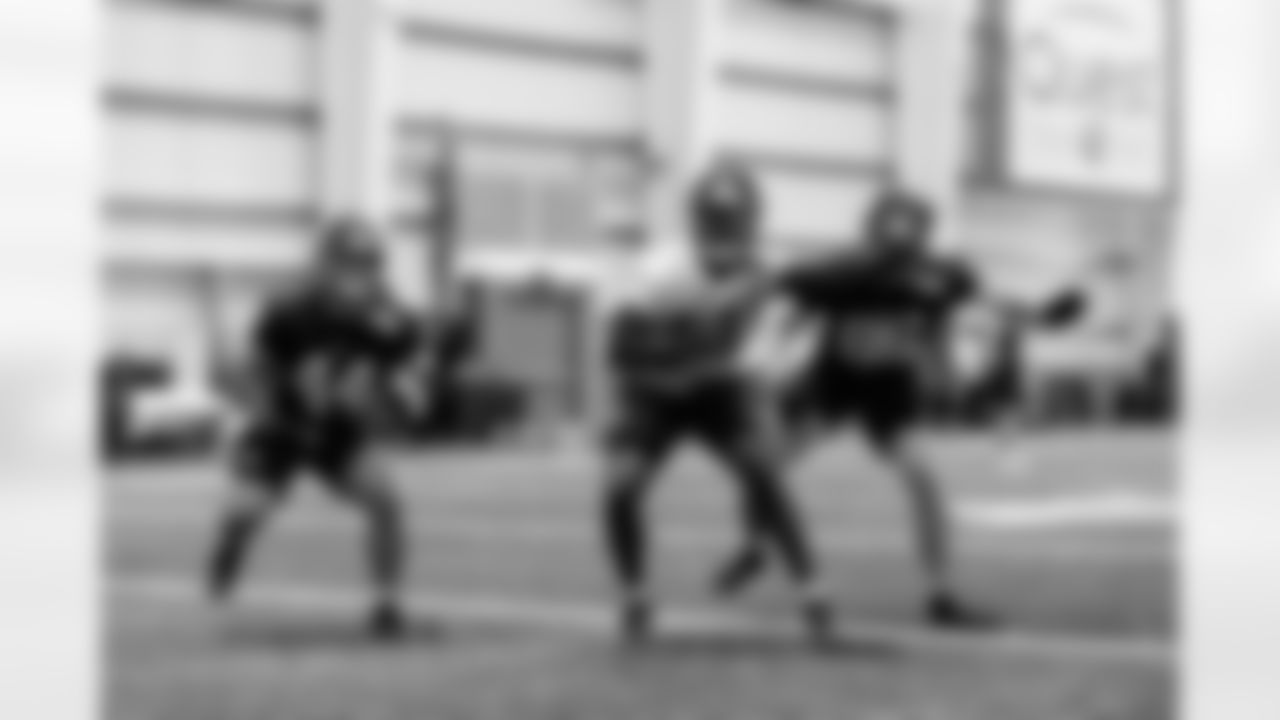 RB Cam Skattebo (44), OLB Abdul Carter (51), TE Thomas Fidone II (86)