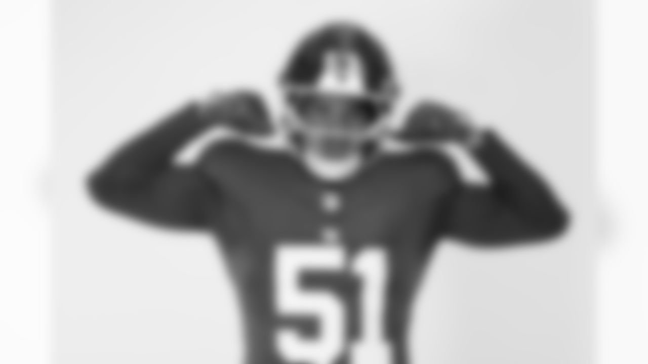 New York Giants defensive end Abdul Carter (51) poses for a portrait during the NFLPA Rookie Premiere on Saturday, May 17, 2025 in Thousand Oaks, Calif. (Ben Liebenberg/NFL)