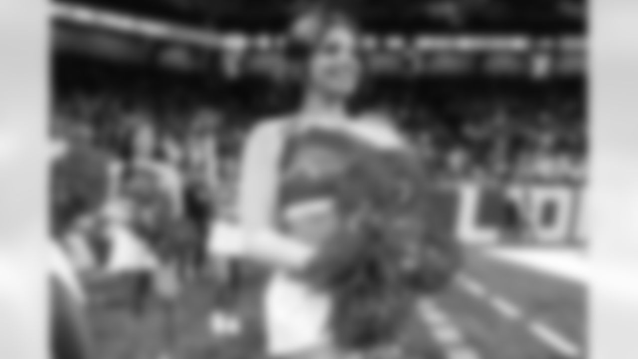 Detroit Lions Cheerleaders perform during an NFL football game against the Green Bay Packers on Dec. 5, 2024 in Detroit. (Mike Ferdinande/Detroit Lions)