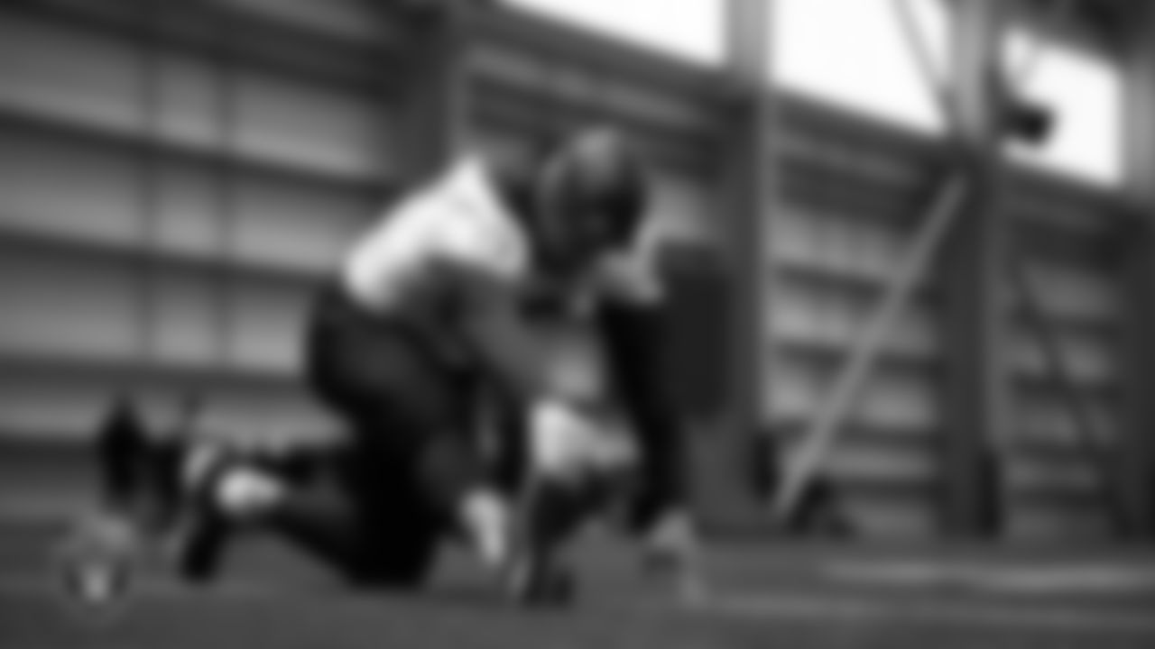 Las Vegas Raiders tight end Michael Mayer (87) during practice at Intermountain Health Performance Center.
