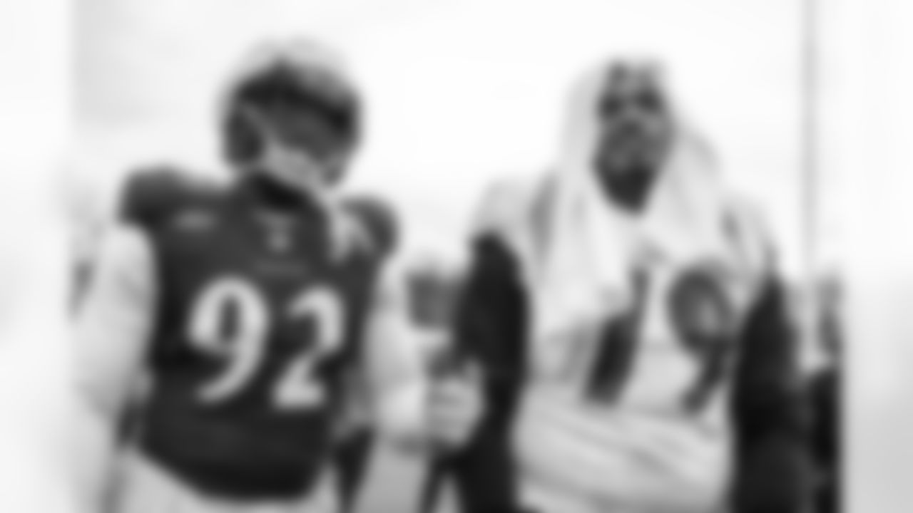 From left: DT Justin Madubuike, T Ronnie Stanley