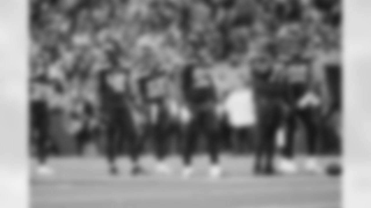 Seahawks players at the Seahawks vs. Browns Preseason Week 3 game at Lumen Field on Saturday, August 24, 2024.