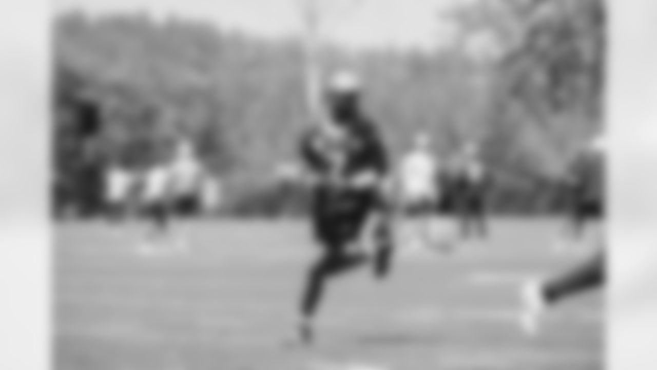 Seahawks quarterback Geno Smith (7) practiced at the Virginia Mason Athletic Center on August 8, 2024.