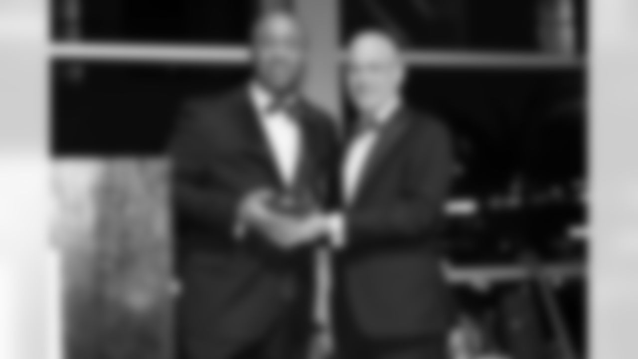 Chip Ganassi of Chip Ganassi Racing and Evan S. Frazier, founder of TALI were honored during the Ireland Funds Pittsburgh Gala on Monday, March 17, 2025 in Pittsburgh, PA. (Taylor Ollason / Pittsburgh Steelers)