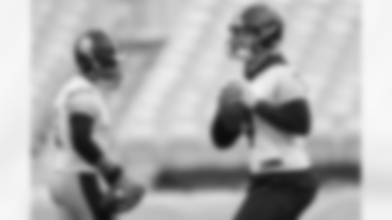 Pittsburgh Steelers quarterback Kyle Allen (4) during practice at Acrisure Stadium preparing for a Wild Card matchup against the Baltimore Ravens, Wednesday, Jan. 8, 2025 in Pittsburgh, PA. (Alysa Rubin / Pittsburgh Steelers)