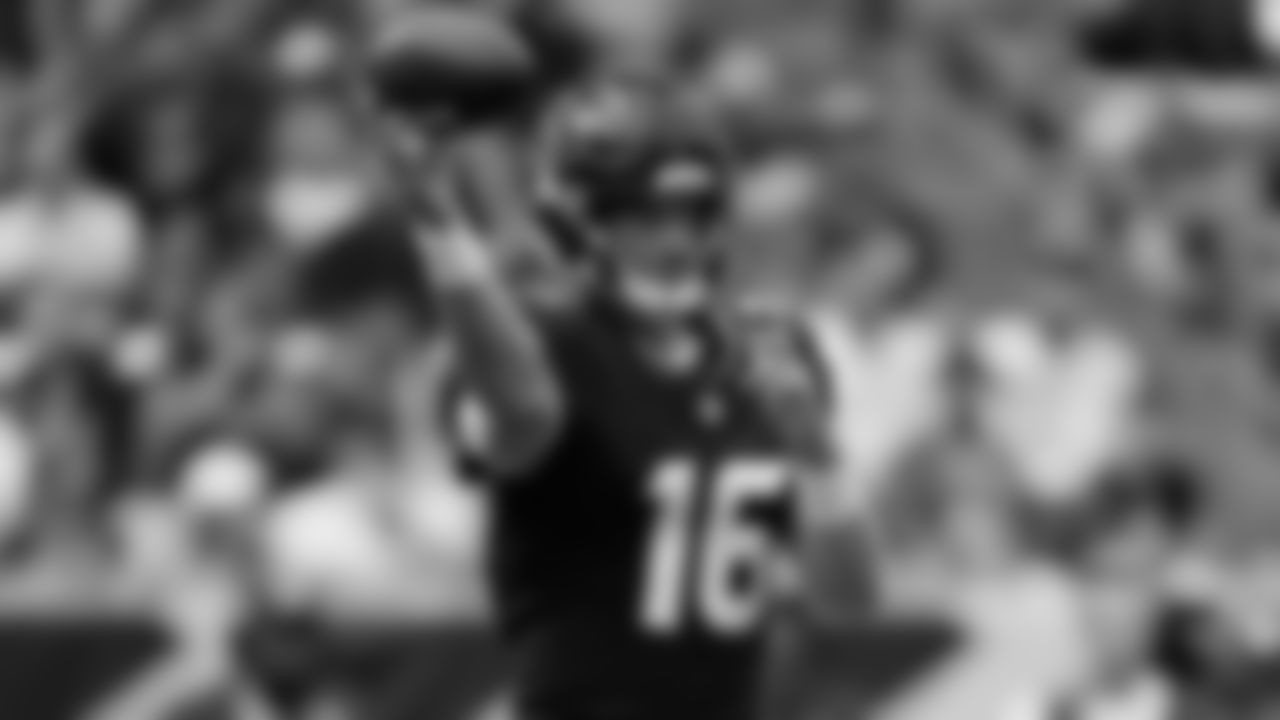 Houston Texans quarterback Tim Boyle (16) during the first half of an NFL preseason football game against the Los Angeles Rams, Saturday, Aug. 24, 2024, in Houston. (AP Photo/Eric Gay)