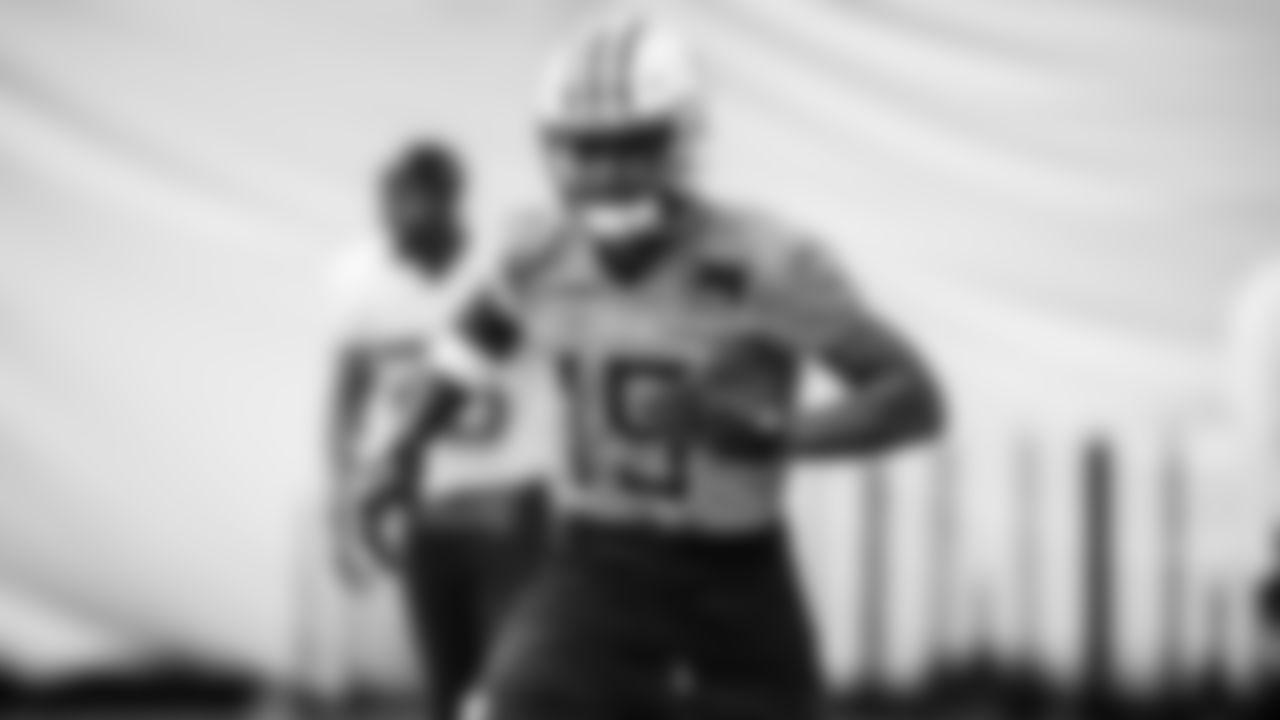 Wide receiver Treylon Burks #16 of the Tennessee Titans during practice inside the bubble at the Ascension Saint Thomas Sports Park on January 03, 2025 in Nashville, TN. Photo By Nate Sparks/Tennessee Titans